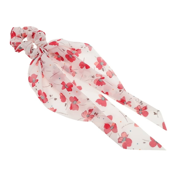 Unique Bargains 1 Pc Fashion Butterfly Pattern Hair Scrunchies Hair Ties Red