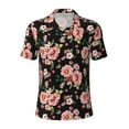 thumbnail image 2 of Daiia Rose Flowers Pattern Men’s Polo Shirts,Solid Deck Shirt,Classic Fit, Breathable Cotton Polo for Casual and Sport Wear-Large, 2 of 9