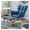 Blue-1, variant on Rocking Chairs for Nursery Glider Rocker with High Backrest Nursing Armchair with Thick Padded Cushion and Wood Legs Leisure Relaxing Chair for Nursery/Living Room/Bedroom