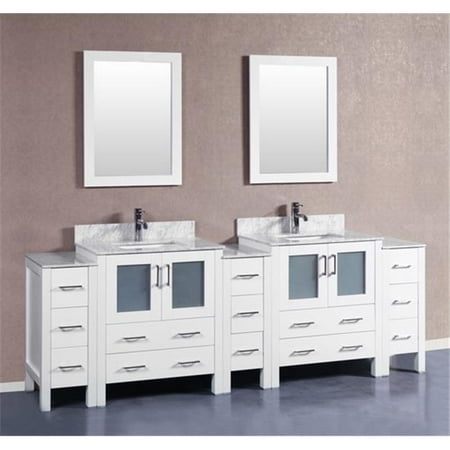 Bosconi Aw230cmu3s 96 In Double Bathroom Vanity 44 White