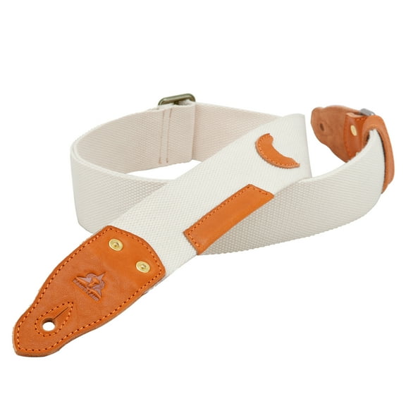 Guitar Strap Cotton Leather Adjusted for Acoustic Electric Bass Guitar 2 Inch Wide