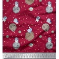 thumbnail image 1 of Soimoi Polyester Crepe Fabric Astronaut Animals,Star & Planet Galaxy Printed Fabric 1 Yard 42 Inch Wide, 1 of 1
