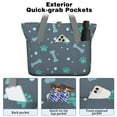 thumbnail image 2 of Tote Bag for Women - Paw Prints and Bones Shoulder Bag - Large Utility Work Duffle Bag with Zipper Handbag for Travel, Work, Sprots, 2 of 5