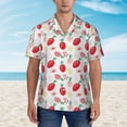 thumbnail image 5 of Strawberry Men'S 3d Print Casual Button Down Shirts, Novelty Hawaiian Short Sleeves S, 5 of 8