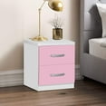 thumbnail image 6 of Better Home Products Cindy Faux Wood 2 Drawer Nightstand in Blue, 6 of 14