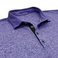thumbnail image 4 of APEXFWDT Men Short Sleeve Shirt Casual Classic Golf Shirts Summer Collared Button Shirts for Men Sports Golf Tennis T-Shirt，L,Purple, 4 of 6