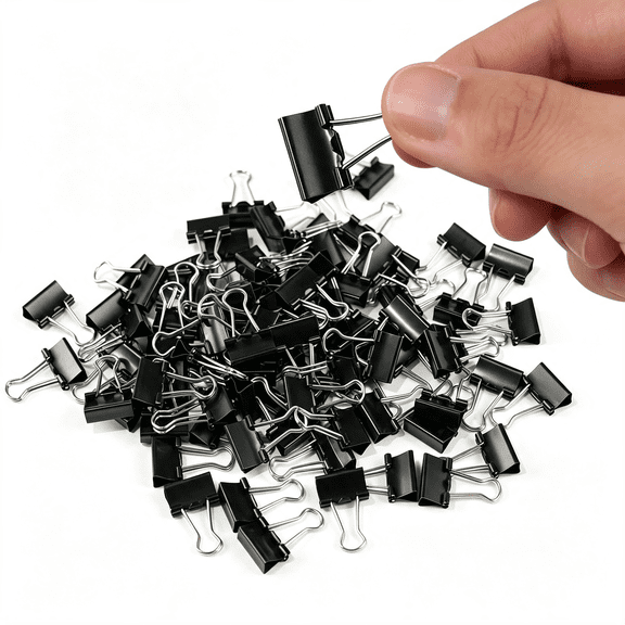 CCOCC 64Pcs Mini Binder Clips,0.5 "(13Mm),Paper Clamps Micro Size for Office Supplies,Black Mini Binder Clips