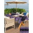 thumbnail image 5 of Outdoor Tablecloth with Umbrella Hole for Patio/Picnic/Party/Camping, Purple Lavender Waterproof Table Cloth Rectangle Table Cover Washable, Spring Watercolor Wildflowers Plant Black (52"x 70"), 5 of 8