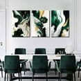 thumbnail image 5 of CDDposter 3Pcs Framed Emerald Green Wall Art, Modern Green and Gold Abstract Marble Canvas Wall Art Paintings Prints Posters Wall Decor Pictures for Living Room Bedroom Office Home Decoration, 5 of 7