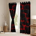 thumbnail image 3 of Feelyou Pixel Grid Miners Curtains Pack of 2 (42x84 Each), Video Games Plaid Lattice Curtains Blackout, Modern Honeycomb Abstract Bedroom Curtains, Blackout Curtains Room Decor, 3 of 6