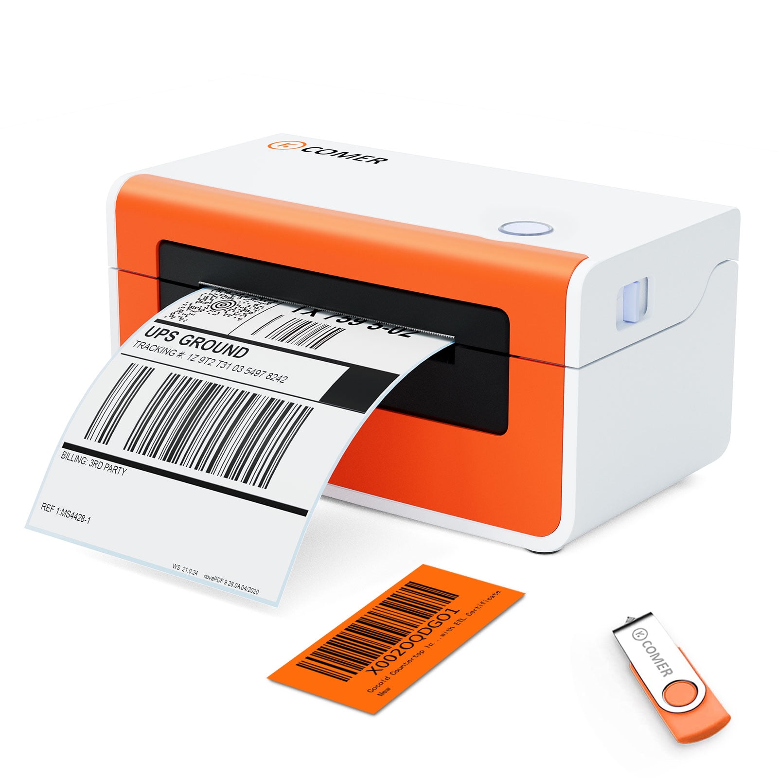 K Comer Thermal Label Printer 150mm s 4x6 Desktop USB Thermal Label 