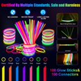thumbnail image 4 of Suministros para fiestas SHQDD que brillan en la oscuridad, 158 unidades con gafas LED, 4 of 7