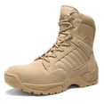thumbnail image 1 of Botas tácticas de trabajo para hombre NORTIV 8 con cierre lateral de cuero, 15 cm, color arena, 1 of 5