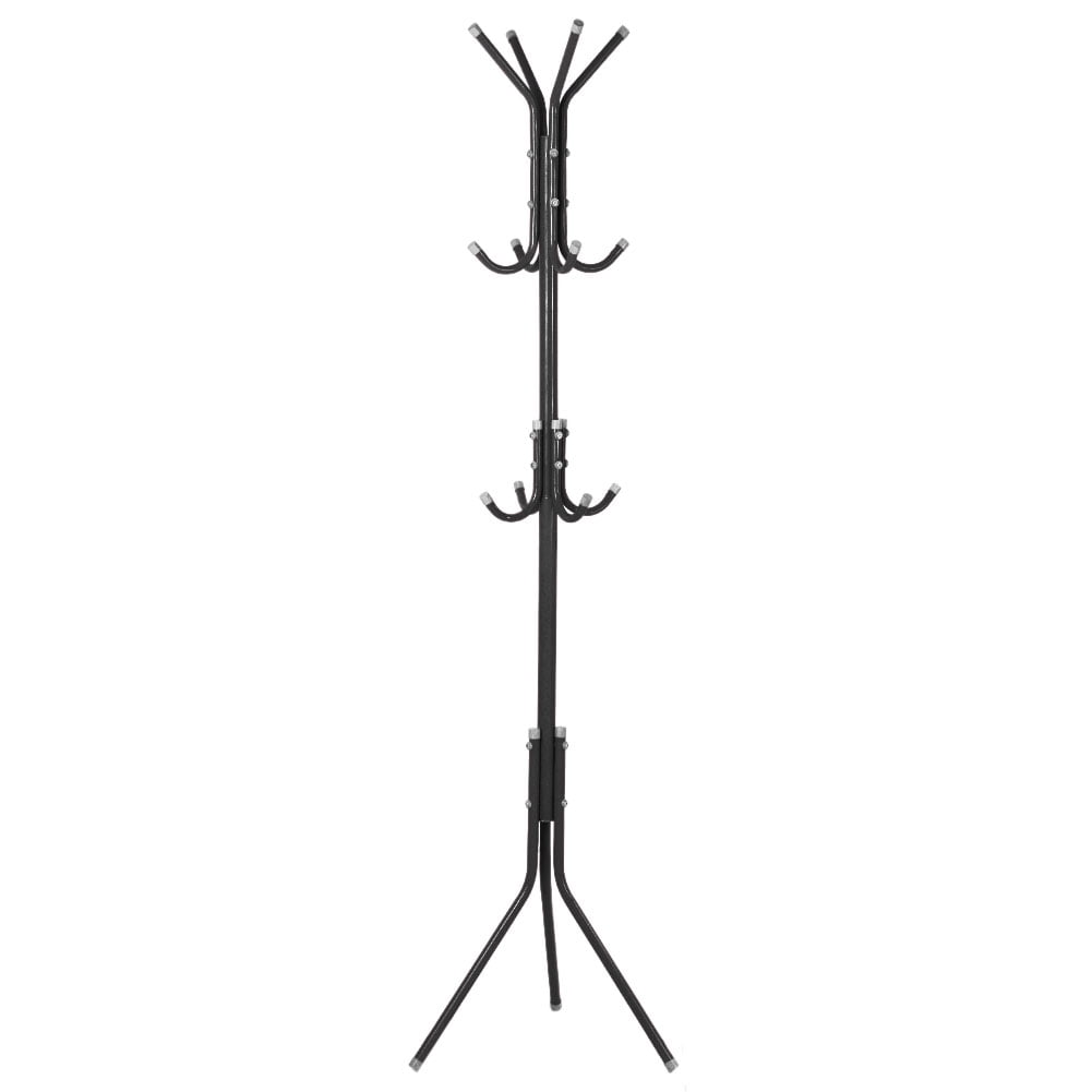 HERCHR MultiHook Metal Coat Hat Rack Tree Stand Clothes Bag Hanger