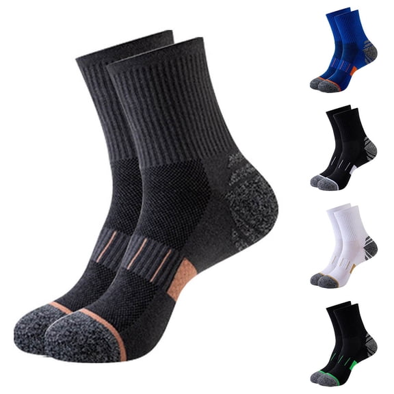 Men's Cotton Crew Athletic Moisture Wicking Sports ZDNIXIAN – Low Cut Running Socks with Arch Support, Cushioned Sole & Heel Tab Black