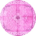 thumbnail image 1 of Ahgly Company Indoor Round Medallion Pink Traditional Area Rugs, 8' Round, 1 of 4