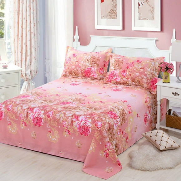 Wzzjkit Breathable & Cooling Bed Sheets 1PC - Flower Patterns Sheet Hotel Bedding for Women, Men, Kids & Teens - Easy Secure, Soft and Wrinkle Sheets