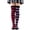 C-Red557, variant on DHFJKG Halloween Socks For Women Thigh High Socks Asymmetrical Color Block Over The Knee Long Stockings