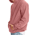 thumbnail image 4 of Hanes Men's Ultimate Cotton Hooded Sweatshirt, Long Sleeve Pullover Pocket Hoodie, Mauve, M, 4 of 5