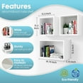 thumbnail image 3 of Kaboon Wall Mount Cube Shelf Set of 3,19.75x12.5x7.75, Model-Cube-Shelf, White, 3 of 7