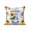 White, variant on 1 Pack Outdoor Throw Pillow, Sunflower Gnomes Waterproof Pillow with Insert Included, Summer Botanical Floral Teal Striped Decorative Accent Cushion Sofa Pillows for Patio Porch, 16 x 16 In