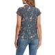 thumbnail image 3 of INSPIRAR CHIC Blusa Floral para Mujeres del Día de San Valentín con Mangas Cortas de Capucha, Tops de Chiffon Casual con Volantes XL Gris Azul, 3 of 6