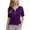 Purple, variant on Feancey Kids Henley Shirts Girls Short Sleeve Summer Tops Button V Neck Casual T-Shirts Toddler Boys Solid Color Loose Tunic Tees Holiday Clearance Red 4 Years