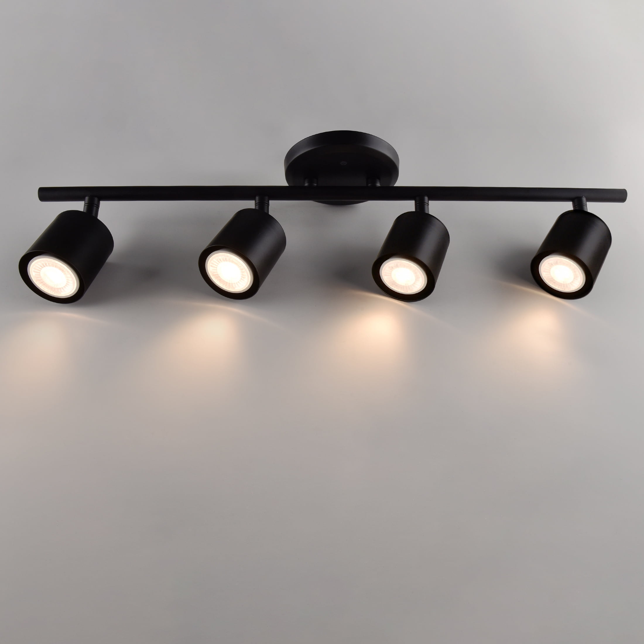 Mainstays 26" Contemporary 4-Light Black Round Back Linear Track Lighting Set