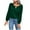 Army Green, variant on HAiming Women's Long Sleeve Shirts Trendy Solid Color Round Neck Pleated Tops Fall Winter Casual Loose Pullover Blouse