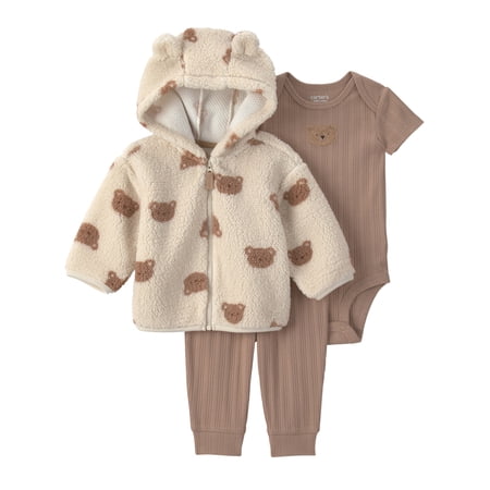 Carter's Child of Mine Baby Boy Cardigan Outfit Set, 3-Piece, Sizes 0/3-24 Months