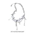 thumbnail image 5 of Simulated Pearl Aesthetic Necklace Fashion Star Tassel Splice Clavicle Chain, 5 of 5