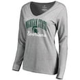 thumbnail image 2 of Women's Ash Michigan State Spartans Victory Script Long Sleeve T-Shirt, 2 of 3