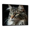 thumbnail image 2 of Designart "Feline Gaze II" Animals Floater Framed Canvas Wall Art, 2 of 7