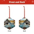 thumbnail image 2 of Hirioo Vintage Truck Farm Scene for Acrylic Christmas Pendant Hanging Christmas Tree Ornaments, Car, Home, Office Gift Decor-Hexagon, 2 of 7