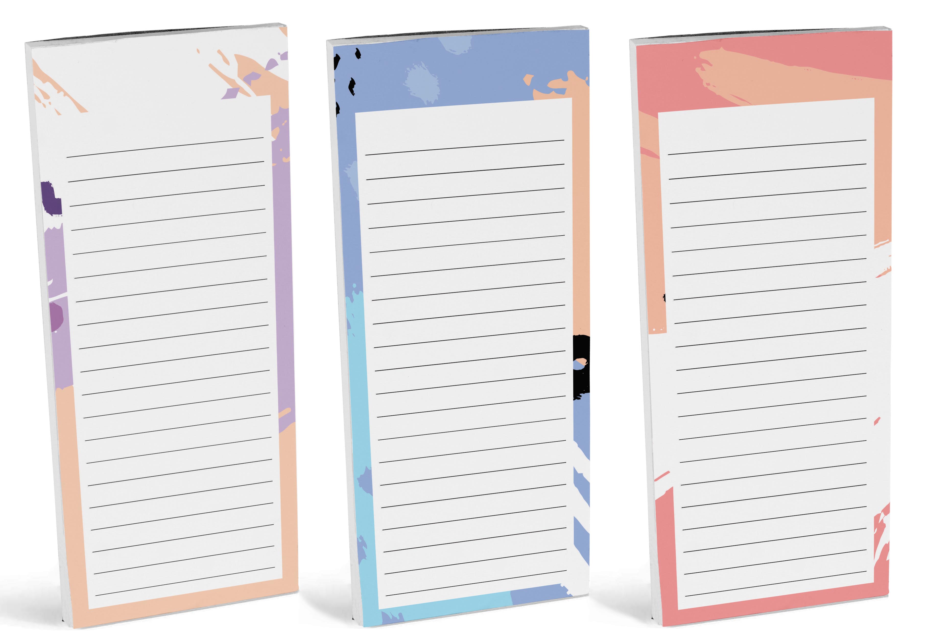 Inkdotpot Pack of 3 Magnetic Fridge To-Do List Notepads- Magnetic Memo Pads For Refrigerator-(50 Sheets Each)-J6