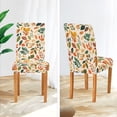 thumbnail image 3 of Yayeee 2 Pack Dining Chair Covers Stretch Parson Chairs Slipcovers Seat Protector, Beige Retro Leaves, 3 of 6