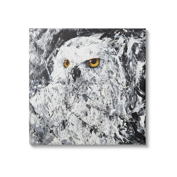 Stupell Industries Modern Snowy Owl Portrait Painting Gallery Wrapped Canvas Print Wall Art, Design by Joseph Marshal Foster