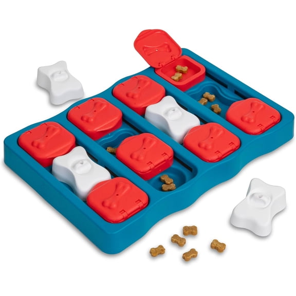 by Nina Ottosson Dog Brick Interactive Treat Puzzle Enrichment Toy, Level2 Intermediate