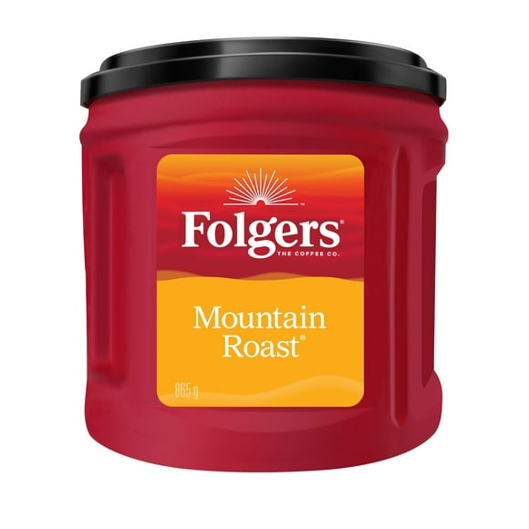 Folgers Mountain Roast Light Roast Ground Coffee 865 g, 865g