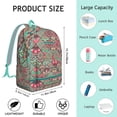 thumbnail image 5 of Artistic Bohemian Backpack for Women & Men, Lightweight Boho Style Bookbag with Multiple Pockets, School Backpack for University Students, Commute, Travel, Wonderful Gift Idea, 5 of 5