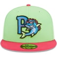 thumbnail image 2 of Men's New Era Green Pensacola Blue Wahoos Theme Nights Pensacola Mullets Alternate 2 59FIFTY Fitted Hat, 2 of 5