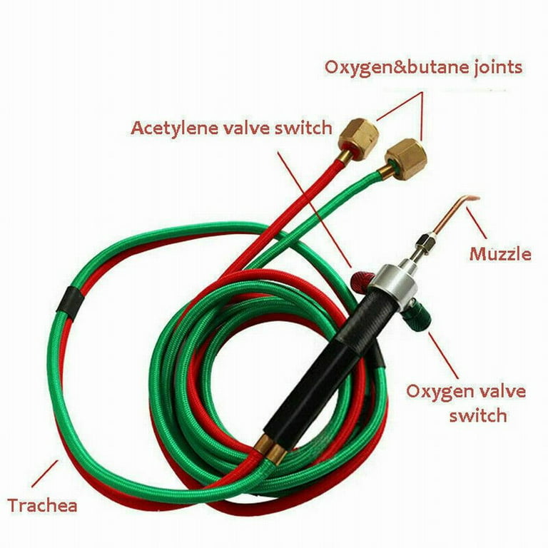 Jewelry Torch Welding Soldering Gun,Professional Portable Oxygen Torch  Jewelry Welding Soldering Gun with 5 Tips for Oxygen Cylinders