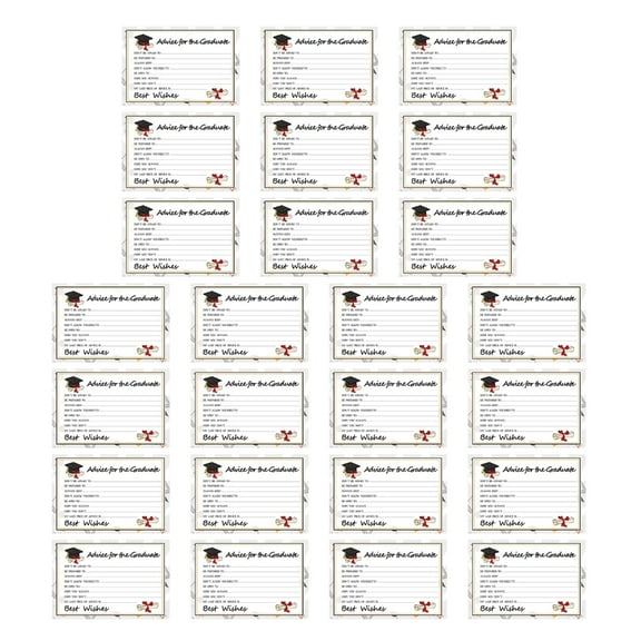 Graduation Wish Cards,Game Activity Cards Graduation Advice Cards for Graduate