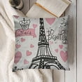 thumbnail image 3 of Throw Pillow Covers Pink Paris Eiffel Tower and Funny Flower Cat,Decorative Accent Pillow Cases for Couch Bed and Living Room, 3 of 5