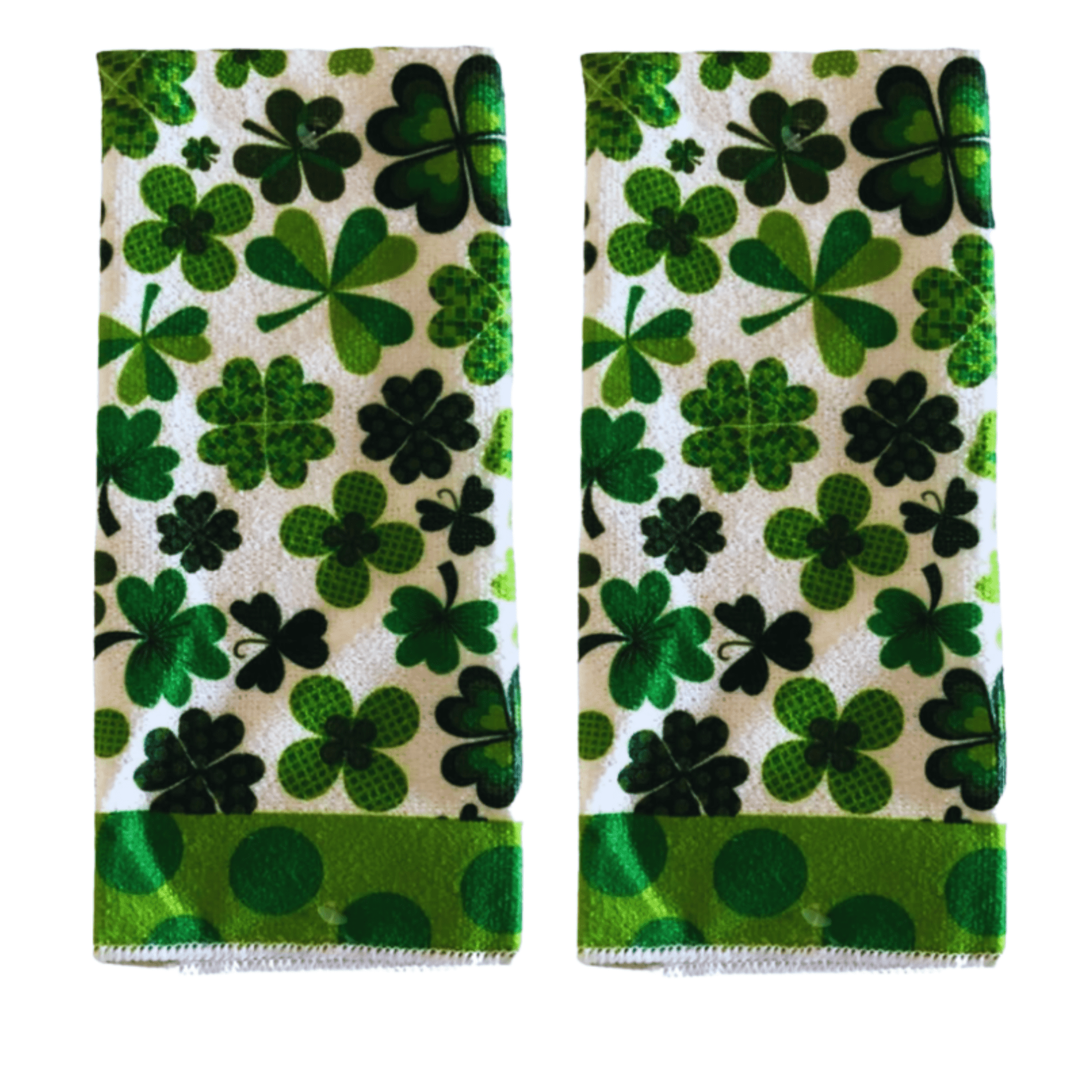 Patricks Day 6 Piece Kitchen Gift Set Mainstream St 1 Pot Holder 2 Kitchen Towels 1 Oven Mitt and 2 Four Leaf Clover Picks Blessed and Lucky - Black/White/Green/Gray 