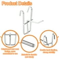 thumbnail image 3 of Uxcell 10 Grid Wall Hooks, 2 Inch Grid Wall Panel Display Hooks for Grid Wall Accessory Display Rack for Retail Stores, Home Office, Garage Storage, Silver, 3 of 7