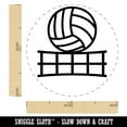 thumbnail image 2 of Volleyball and Net Self-Inking Rubber Stamp Ink Stamper - Lime Green Ink - Medium 1 Inch, 2 of 7