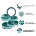 thumbnail image 3 of YSNOOWE Boîte de Rangement pour Bijoux Bleu ABS 1Ensemble Rotation Pivotante Multicouche pour Femmes sur Table de Toilette, 3 of 5