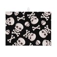 thumbnail image 1 of Fotbe black white Skull bone Alfombrilla de Secado para Cocina con Estampado, 18x24 Pulgadas, 1 of 7