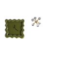thumbnail image 1 of Reloj de pared,Reloj de pared decorativo para baño y dormitorio.,Reloj de pared cuadrado silencioso y sin tictac,regalo,Figura de escritorio,Figura esférica para, 1 of 8